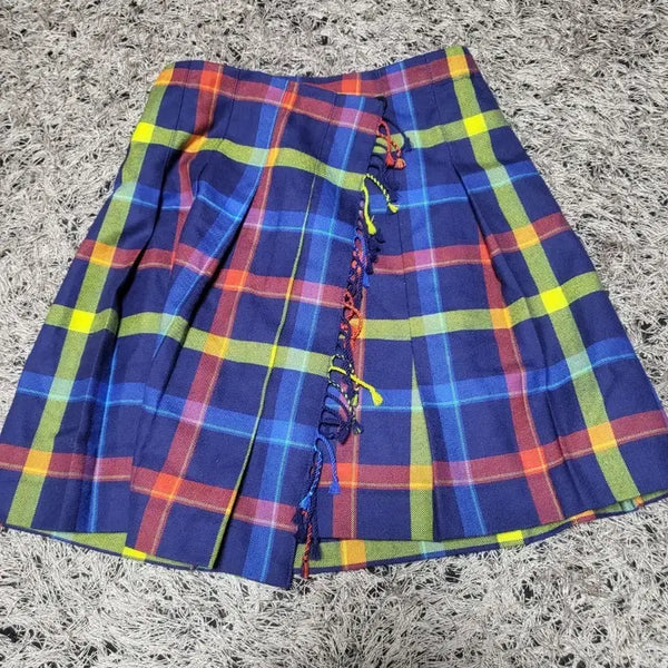 [BUNJANG] Burberry Check Pleated Wool Skirt / 버버리 체크 랩 스커트 11y or 성인가능