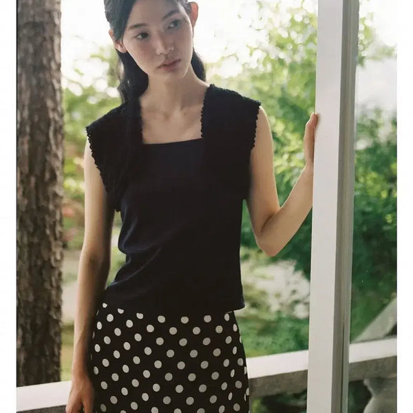 [BUNJANG] PIBSPIBS Layered Sleeveless Top / 피브스피브스 레이어드 슬리브리스