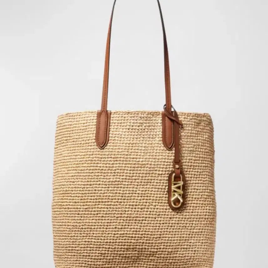 [BUNJANG] Michael Kors Eliza Large Raffia Shoulder Bag / 마이클코어스 엘리자 라탄백 숄더백 라지백 여름가방