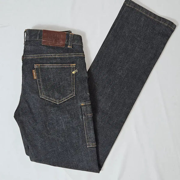 [BUNJANG] Earth Music & Ecology Japanese Edition Raw Denim Cargo Black Jeans Size 3 / 어스뮤직앤이콜로지 일본판 코팅 생지 데님팬츠 카고 블랙 진 3사이즈