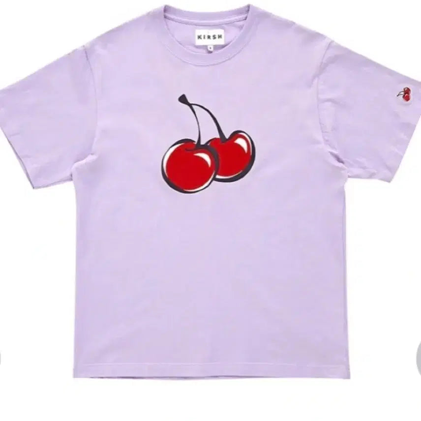 [BUNJANG] Kirsh Cherry Short Sleeve T-Shirt Lavender / 키르시 체리 반팔 티셔츠 라벤더