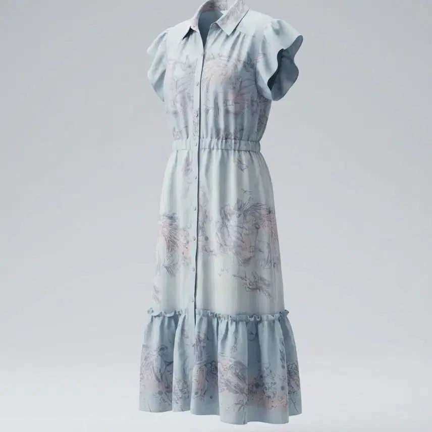 [BUNJANG] Women's N.SHARP Back Banding Shirt Dress / 여성F/ N.SHARP 뒷밴딩 셔츠원피스