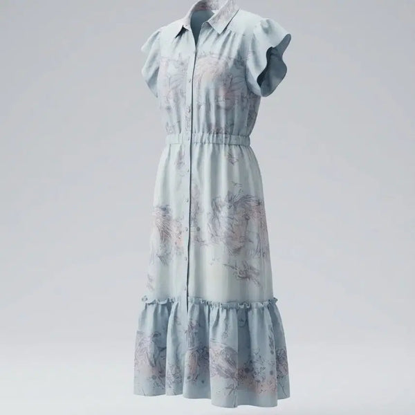 [BUNJANG] Women's N.SHARP Back Banding Shirt Dress / 여성F/ N.SHARP 뒷밴딩 셔츠원피스