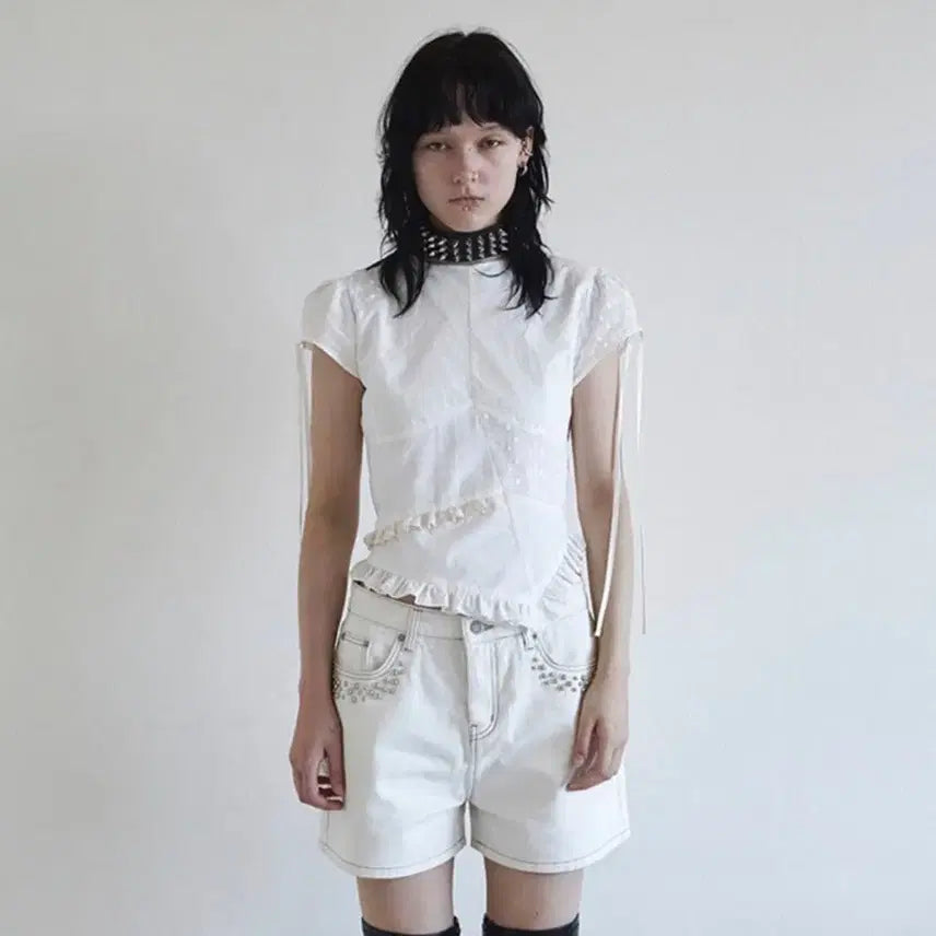 [BUNJANG] Daredevil Puff Blouse / 급처 데어드 퍼프 블라우스