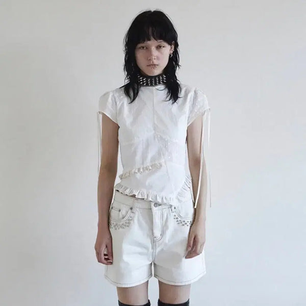 [BUNJANG] Daredevil Puff Blouse / 급처 데어드 퍼프 블라우스