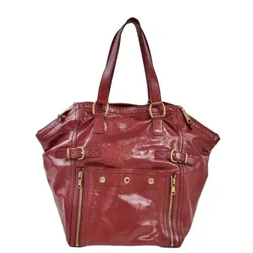 [BUNJANG] Saint Laurent (YSL) Burgundy Patent Leather Downtown Bag / 정품 생로랑(입생로랑) 페이던트가죽 다운타운 백