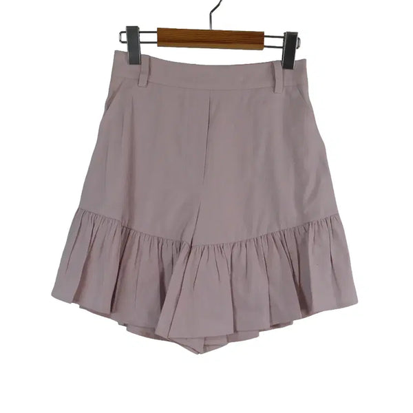 [BUNJANG] O'2nd Light Pink Linen Blend Skirt Pants - New Condition / O'2nd 오즈세컨 마혼방 치마바지 64 라이트핑크 새상품