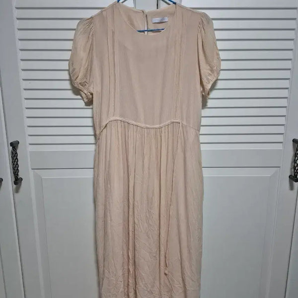 [BUNJANG] Ruffle Chest Strap Long Dress / 가슴끈 셔링 롱원피스