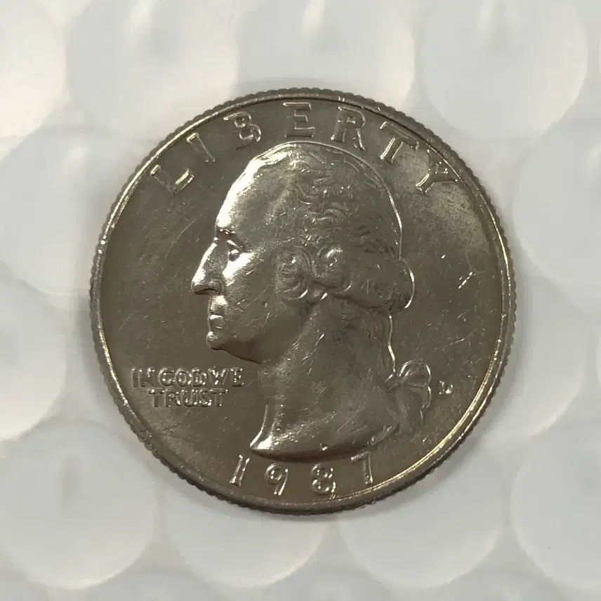 [BUNJANG] 1987 United States Quarter Dollar Coin / 1987년 미국 쿼터달러 동전 D101