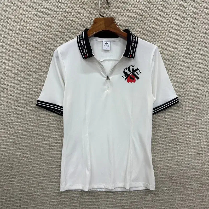 [BUNJANG] Le Coq Sportif Golf Performance Half-Zip Short-Sleeve T-Shirt - Size M / 르꼬끄 골프 기능성 반집업 반팔티 M D04917