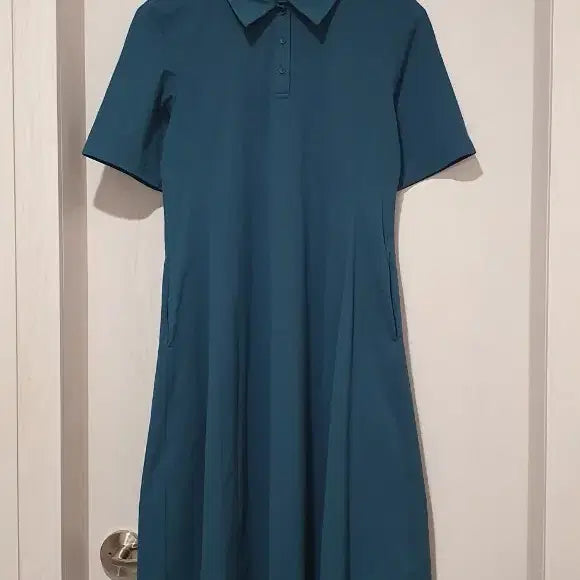 [BUNJANG] Uniqlo AIRism Polo Dress Blue / 유니클로 에어리즘   폴로 원피스