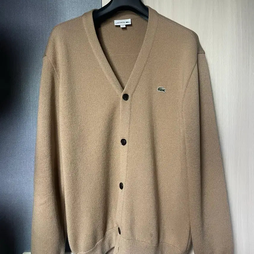 [BUNJANG] Lacoste Wool Cardigan Beige Size 5 / 라코스테 방모가디건 베이지 5사이즈
