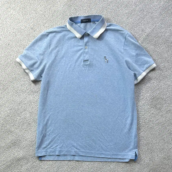[BUNJANG] HAZZYS Sky Blue Short Sleeve Polo Shirt L (100) / HAZZYS 헤지스 반팔 카라티 카라 티셔츠 스카이 블루 L 100