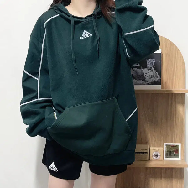 [BUNJANG] Adidas Deep Green Hybrid Fleece Jacket 3XL / 아디다스 딥그린 하이브리드 후리스 [ 3XL ]