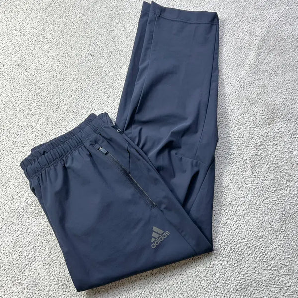 [BUNJANG] Adidas Functional Span Summer Training Pants Navy / 아디다스 기능성 스판 여름용 진네이비 트레이닝 바지 100
