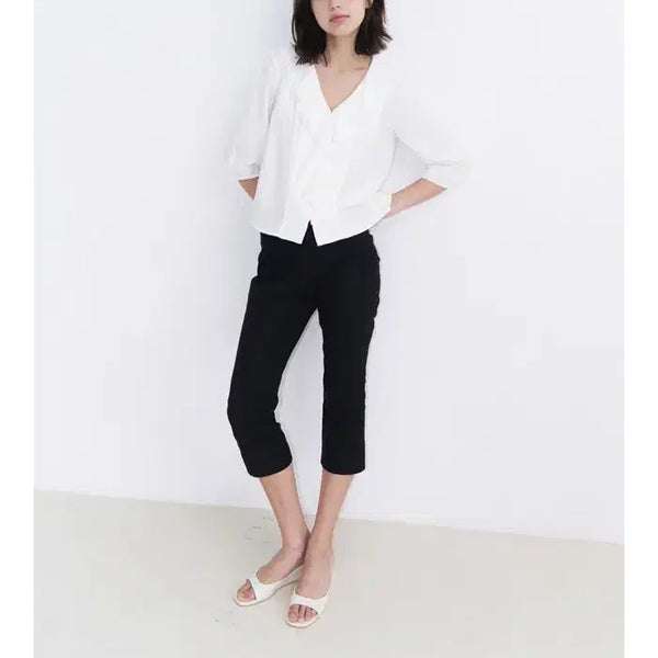 [BUNJANG] Torte Sabrina Capri Pants Black S / 토르테 사브리나 카프리 팬츠 블랙 S사이즈