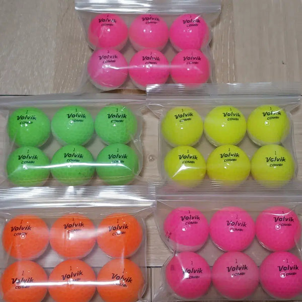 [BUNJANG] Volvik Combi Crystal A-Grade 3-Piece Half-and-Half Color Lost Golf Balls (30pc) / 볼빅 콤비 A급 3피스 크리스탈 반반볼 30구 컬러 로스트볼 -무료배송-