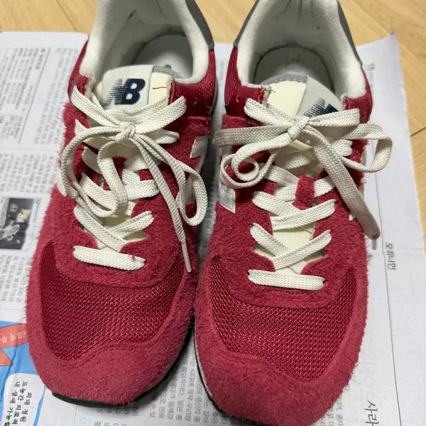[BUNJANG] New Balance 574 Heritage Red Sneakers / 뉴발란스 574 헤리티지 레드