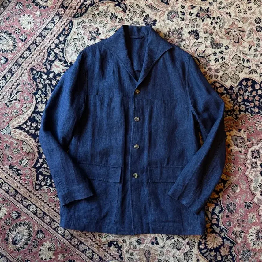 [BUNJANG] Lardini Linen Work Jacket / 라르디니 워크자켓 남성100-105