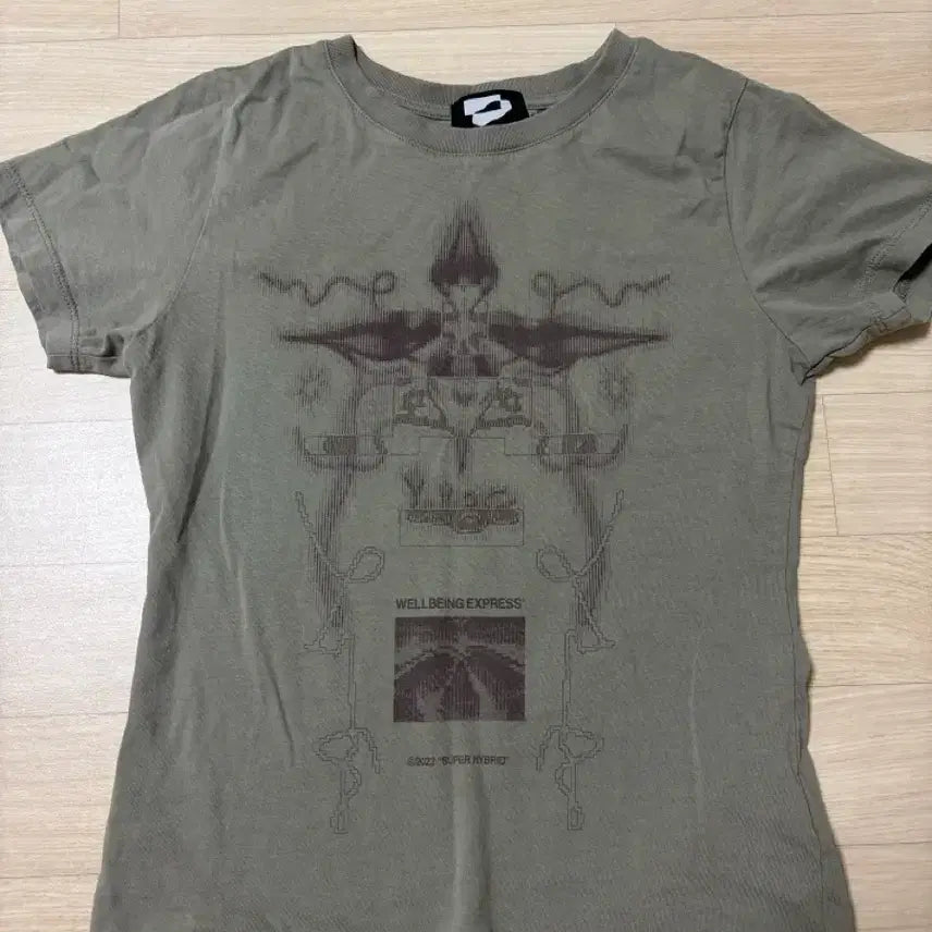 [BUNJANG] Wellbeing Express Short Sleeve T-Shirt Khaki / 웰빙익스프레스 반팔 카키