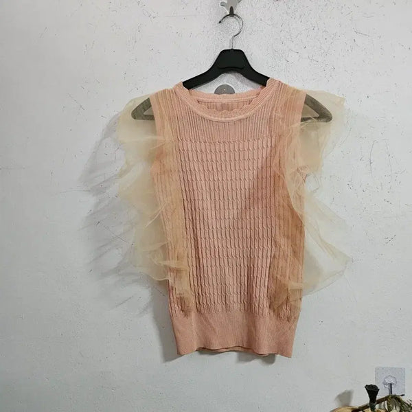 [BUNJANG] Lovely Frill Knit Top / 러블리 프릴 니트 탑