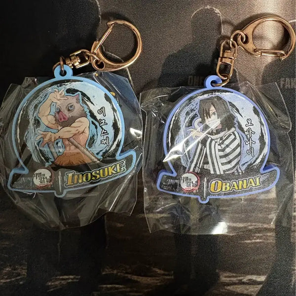 [BUNJANG] Demon Slayer Kimetsu no Yaiba Obanai Iguro & Hashibira Inosuke Keychain Set / 귀멸의 칼날 키링 (이구로 , 이노스케)