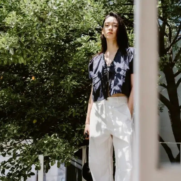 [BUNJANG] Smoky Alice RIVER Ribbon Light Parveng Atelier Edition Blouse / 스모키앨리스,리버,RIVER 블라우스,리본빛,파르벵,아뜰리에에디션