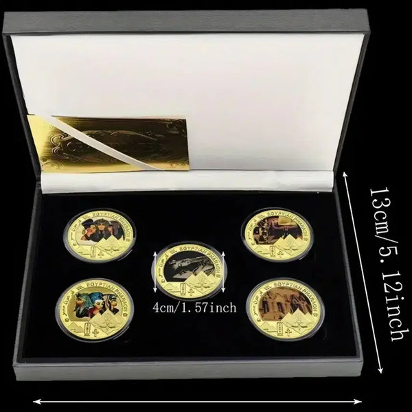 [BUNJANG] Egypt Pharaoh Proof Commemorative Coin Set (5 Types) / 이집트 파라오 프루프 기념주화 5종 세트