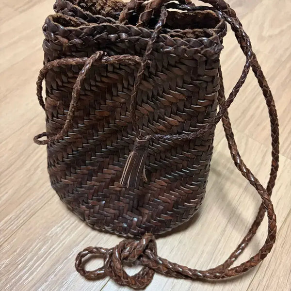 [BUNJANG] Dragon Diffusion Pompom Tote Bag Dark Brown / 드래곤디퓨전 폼폼 다크브라운