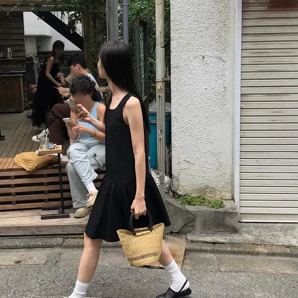 [BUNJANG] Lemoir Sleeveless Mini Dress Black / Lemoir 블랙 민소매 원피스