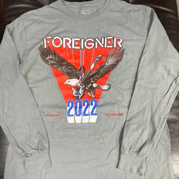 [BUNJANG] Usa FOREIGNER 2022 Concert Long Sleeve T-Shirt / Usa FOREIGNER 2022 콘서트 롱슬리브 티셔츠