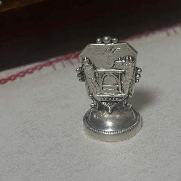[BUNJANG] Vintage Portuguese Sterling Silver Wax Seal Stamp / 빈티지 포르투 스탈링 실버 씰스탬프