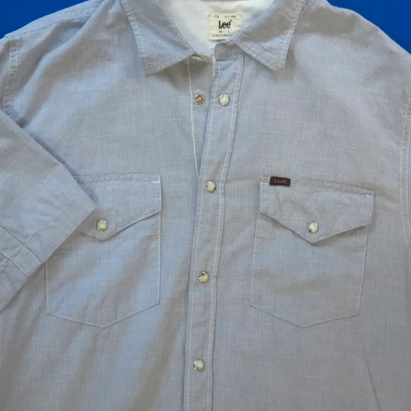 [BUNJANG] Lee Slim Fit Short Sleeve Shirt / 리(Lee) 슬림핏 반팔 셔츠