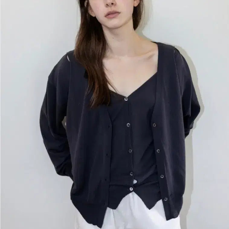 [BUNJANG] The L Even Layered Cardigan / 더릴 Even layered cardigan