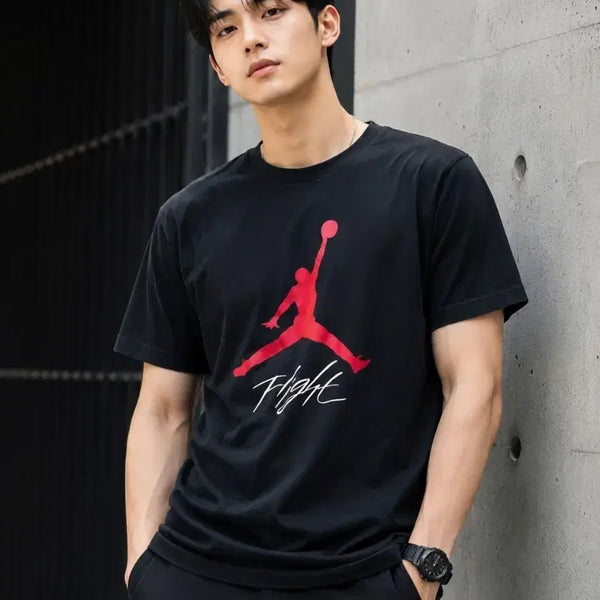 [BUNJANG] Nike Air Jordan Flight Logo Short Sleeve T-Shirt Black / 95~100/나이키 에어조던 플라이트 반팔티 블랙
