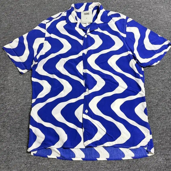 [BUNJANG] OAS Viscose Pattern Shirt M / OAS 패턴 비스코스 셔츠