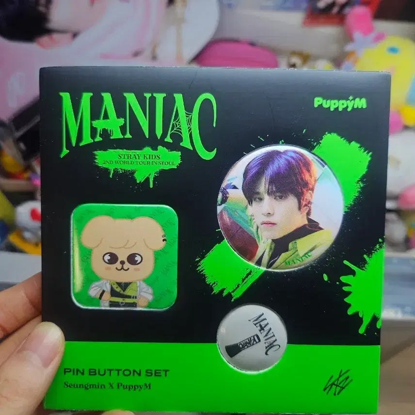 [BUNJANG] Stray Kids Seungmin Maniac PUNCHIN' PUNCHIN' Pin Button Set / 스트레이키즈 핀버튼 세트 승민 스키주 퍼핌