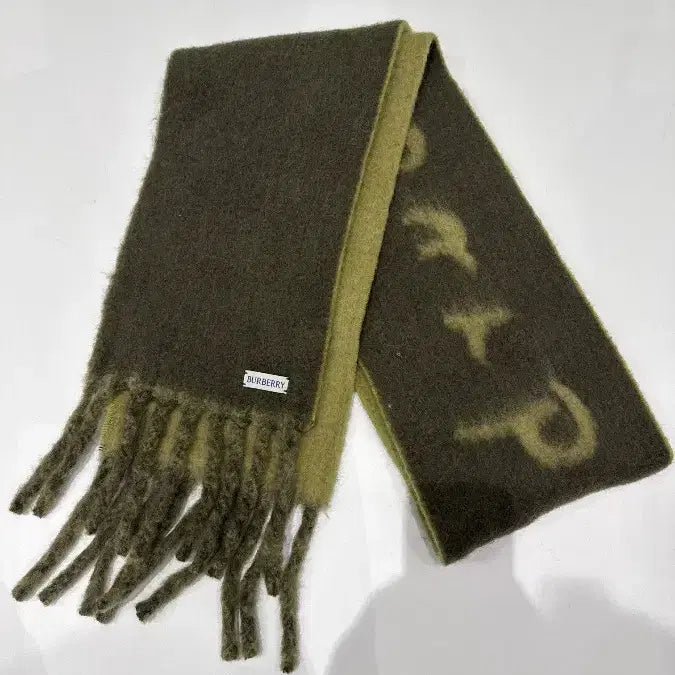 [BUNJANG] Burberry Reversible Logo Print Alpaca Wool Scarf / [Free] 버버리 양면 로고 프린트 알파카 울 스카프