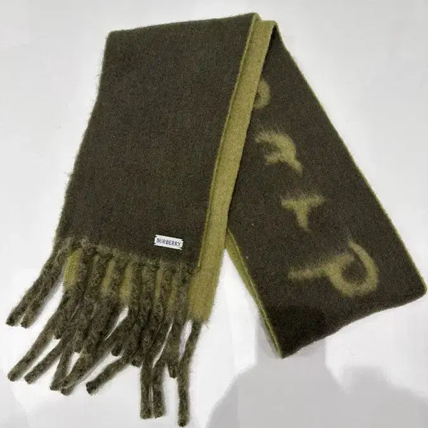 [BUNJANG] Burberry Reversible Logo Print Alpaca Wool Scarf / [Free] 버버리 양면 로고 프린트 알파카 울 스카프