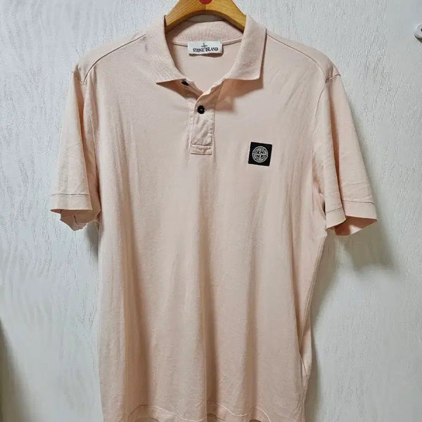 [BUNJANG] Stone Island Pink Polo Shirt / 스톤아일랜드 핑크 카라티