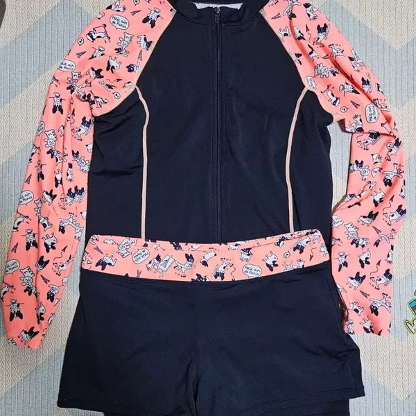 [BUNJANG] Elle Kids Rash Guard Swimsuit Set / 아동 래쉬가드 수영복 세트 엘르