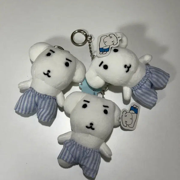 [BUNJANG] Pajama Ganadi White Cat Keychain New / 파자마가나디 하양이 키링 새상품