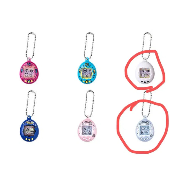 [BUNJANG] Tamagotchi Shaka Shaka Series 1 Gacha Pearly Blue & White Bundle Set / 다마고치 샤카샤카 1탄 가챠 펄블루 흰색 일괄