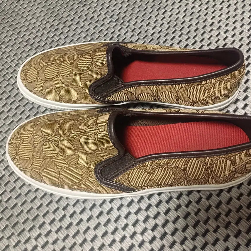 [BUNJANG] Coach Chrissy Signature Jacquard Slip-On Shoes / 코치(COACH) 크리시 시그니처 자카드 슬립온 (A+급)