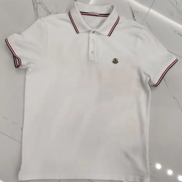 [BUNJANG] Moncler Polo Shirt White L / 몽클레어 카라티 L