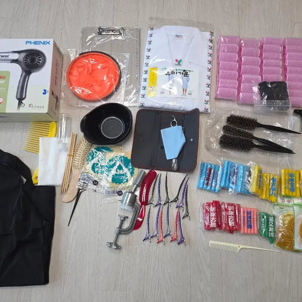 [BUNJANG] Cosmetology Practical Exam Supplies Full Set / 미용사 실기시험재료 거의 대부분 새것  거의 풀셋
