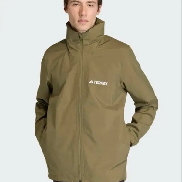 [BUNJANG] Adidas Terrex Multi-Essential Rain Jacket Waterproof Windbreaker / 아디다스 테렉스 멀티에센셜 레인 자켓 방수 바람막이 L사이즈 새상품