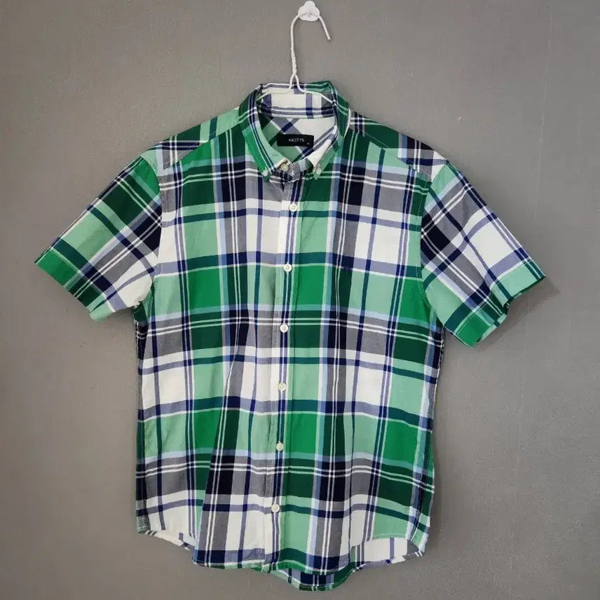 [BUNJANG] Beanpole Check Short-Sleeve Shirt / 빈폴 체크 반팔 셔츠 95