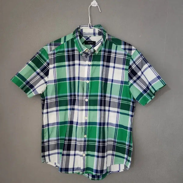 [BUNJANG] Beanpole Check Short-Sleeve Shirt / 빈폴 체크 반팔 셔츠 95