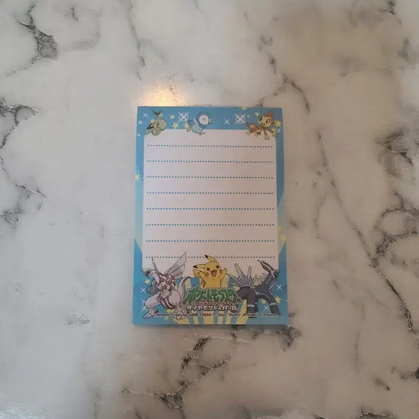 [BUNJANG] Pokemon Diamond Pearl Dialga Palkia Memo Pad / 포켓몬스터 DP 디아루가 펄기아 떡메모지 메모장